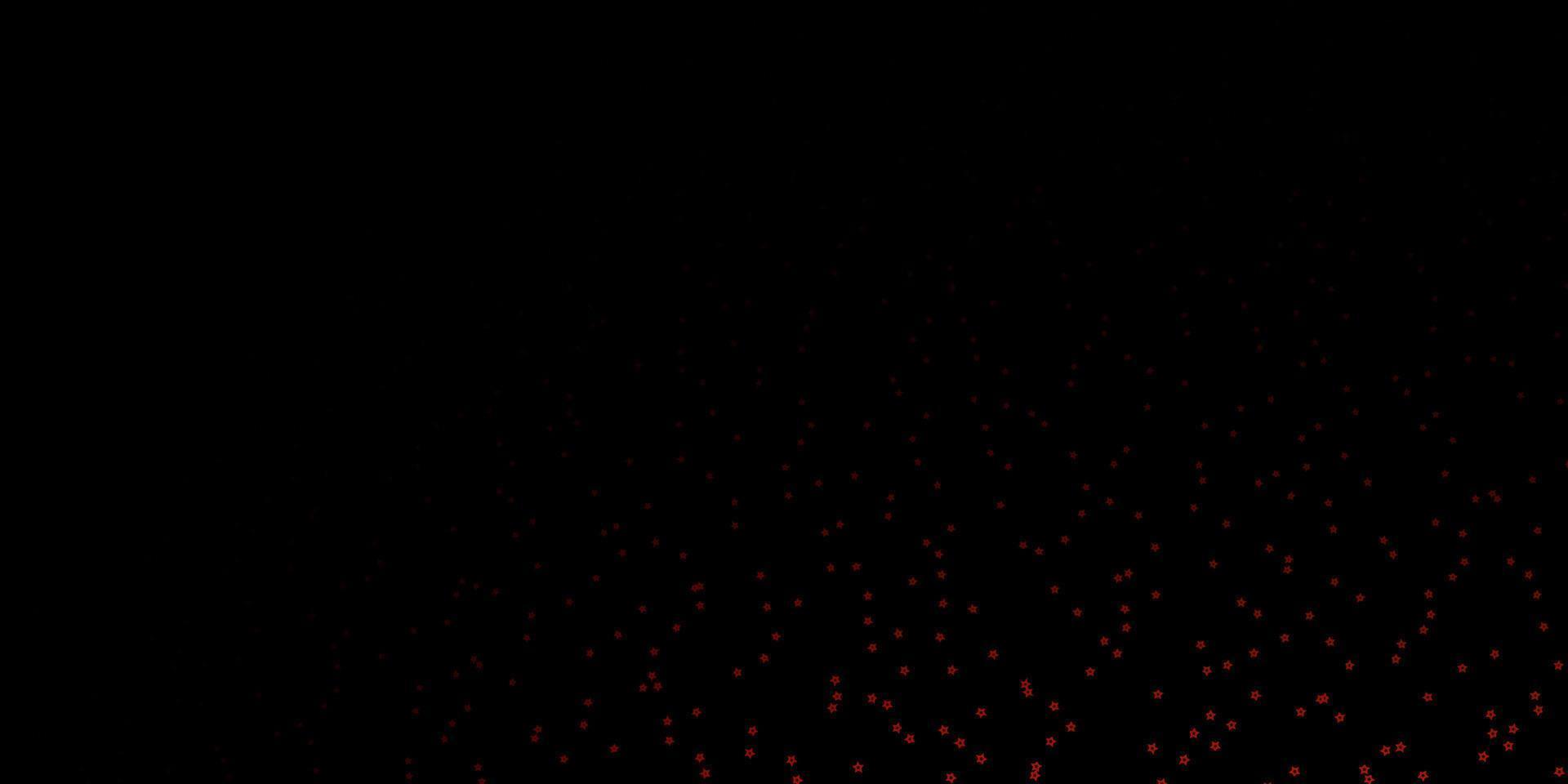 Dark Red vector template with neon stars.