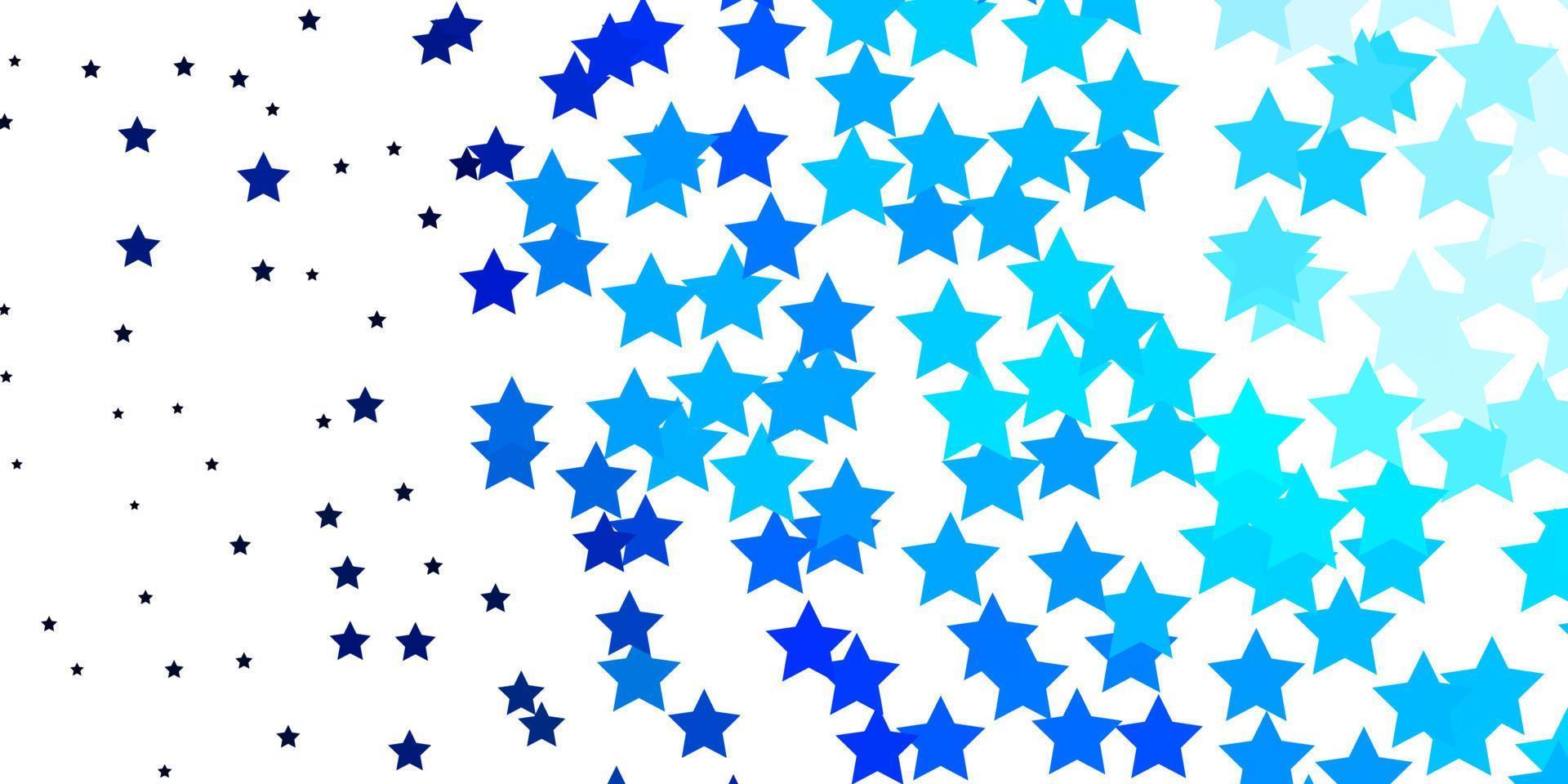 Dark BLUE vector pattern with abstract stars.