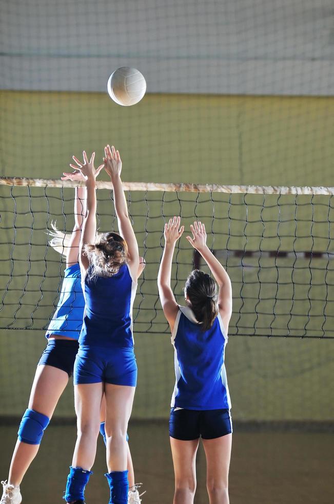 vista del juego de voleibol foto