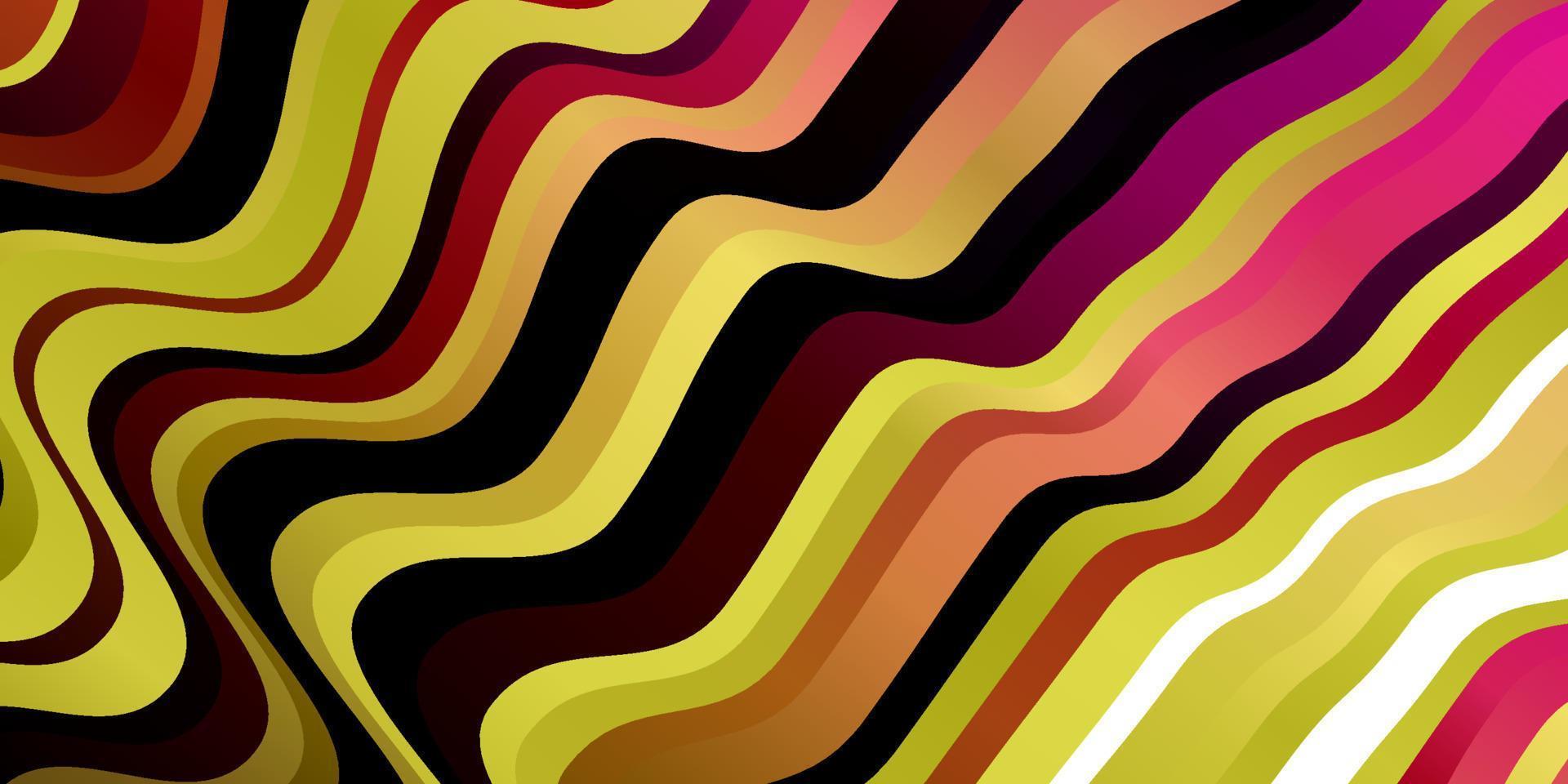 Dark Pink, Yellow vector background with wry lines.