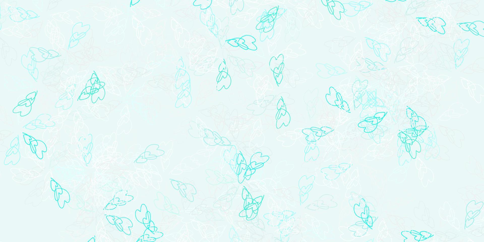 Light green vector abstract pattern with leaves.