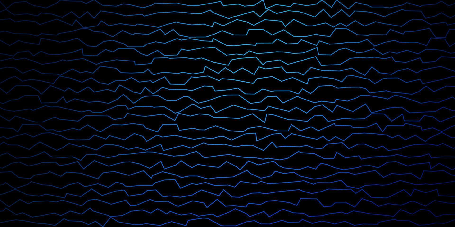 Dark BLUE vector background with lines.