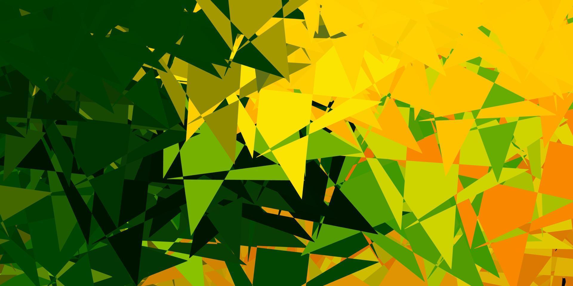 Dark green, red vector pattern with polygonal shapes.