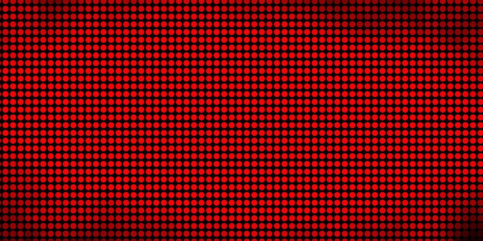 Dark Red vector background with bubbles.