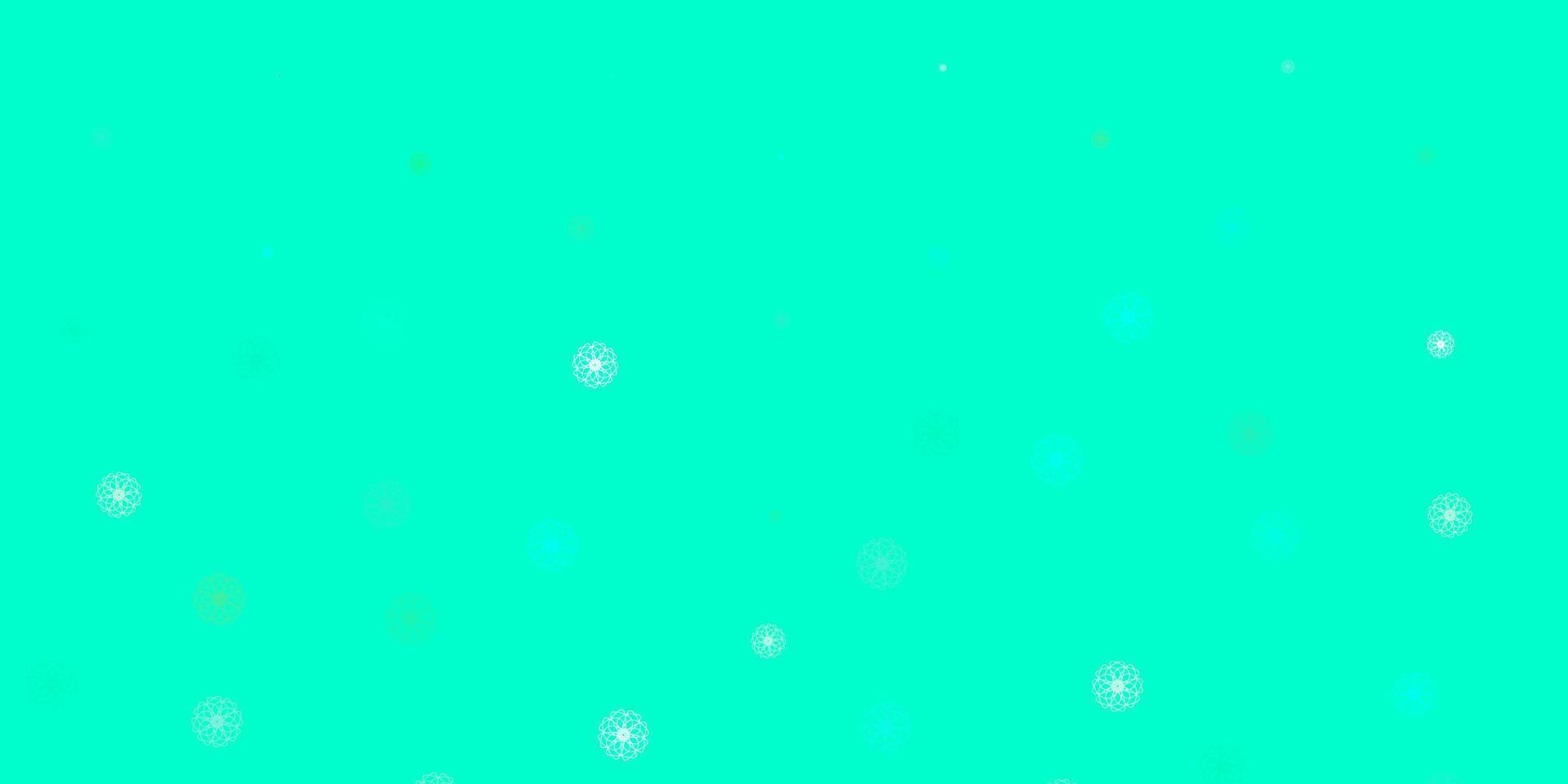 Light green vector natural backdrop with flowers.