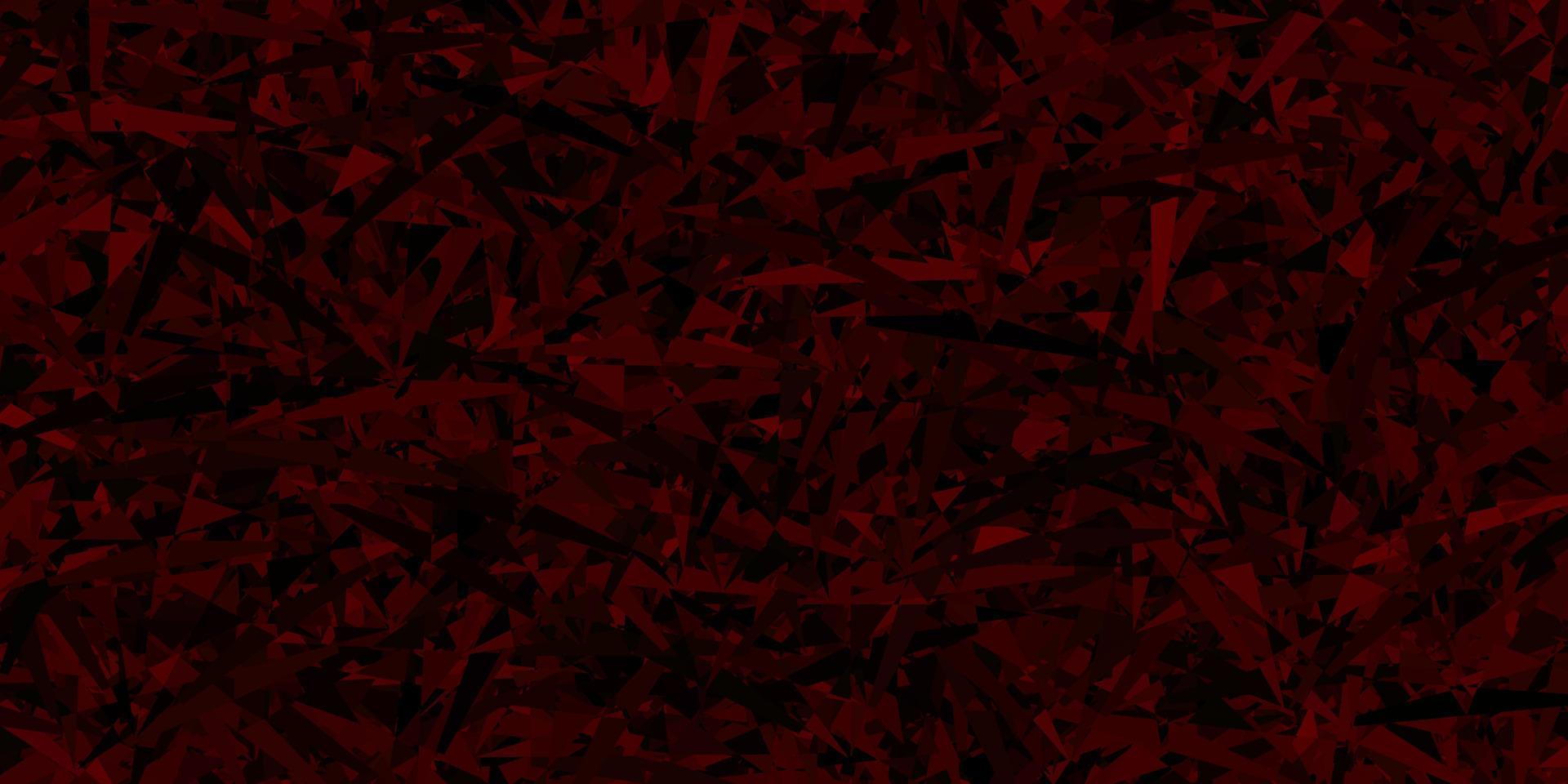 Dark brown vector backdrop with triangles, lines.