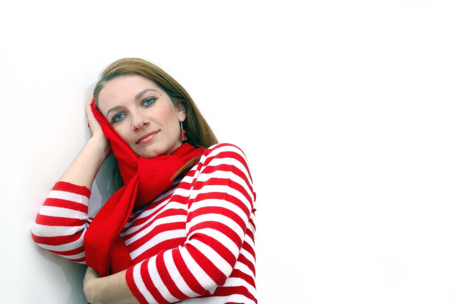 Businesswoman in red photo