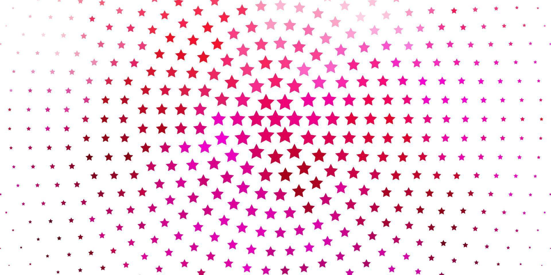 Light Pink vector pattern with abstract stars.