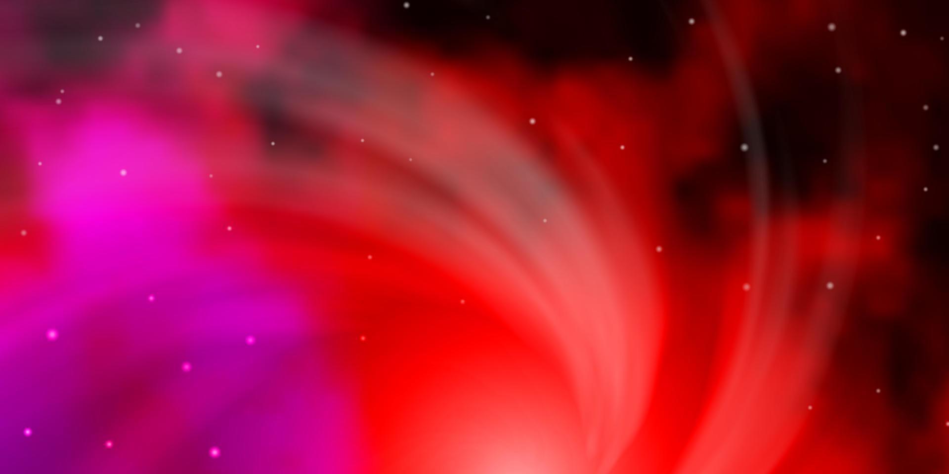 Fondo de vector de color rosa oscuro, amarillo con estrellas pequeñas y grandes.