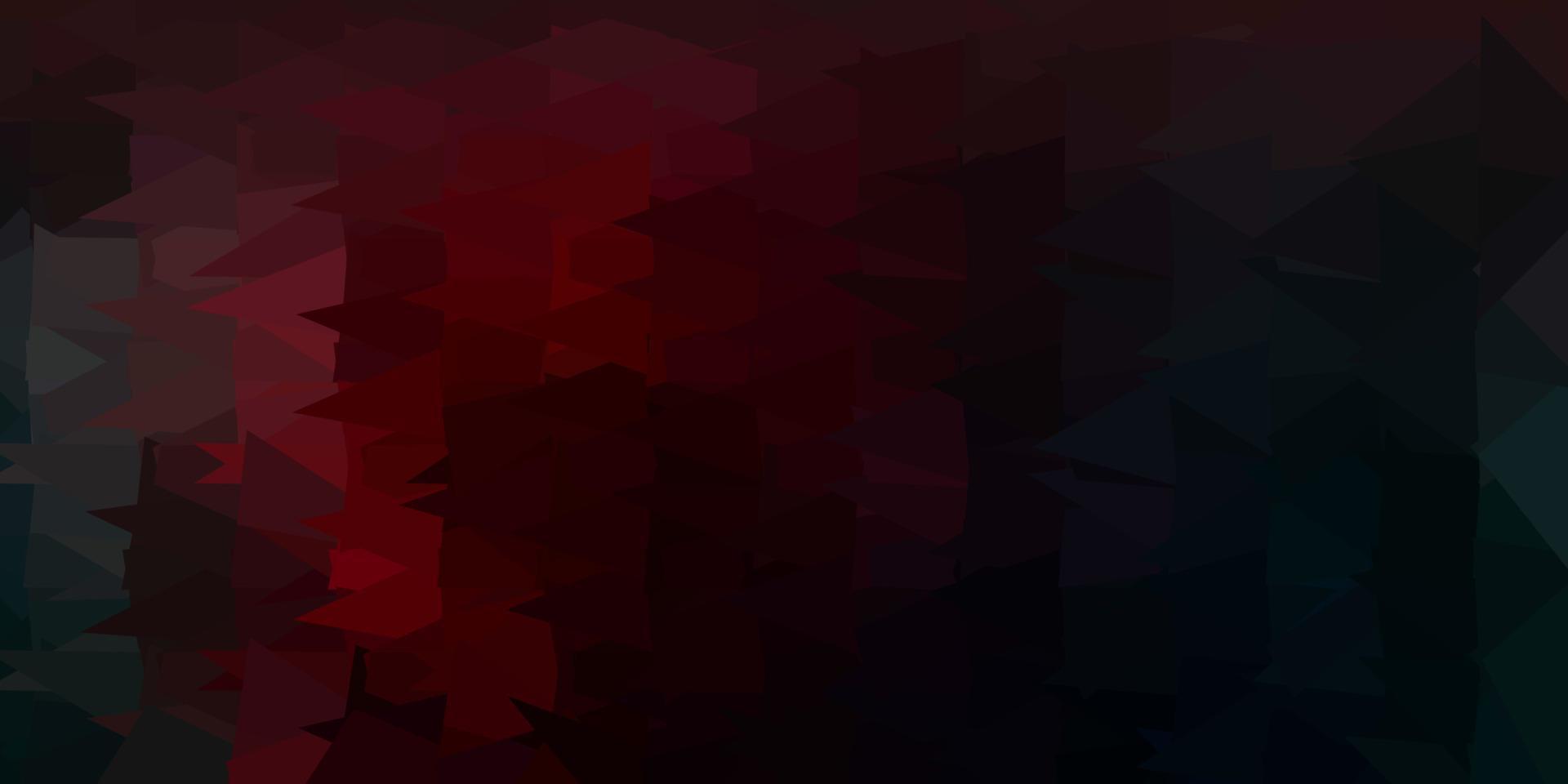 Dark blue, red vector triangle mosaic template.