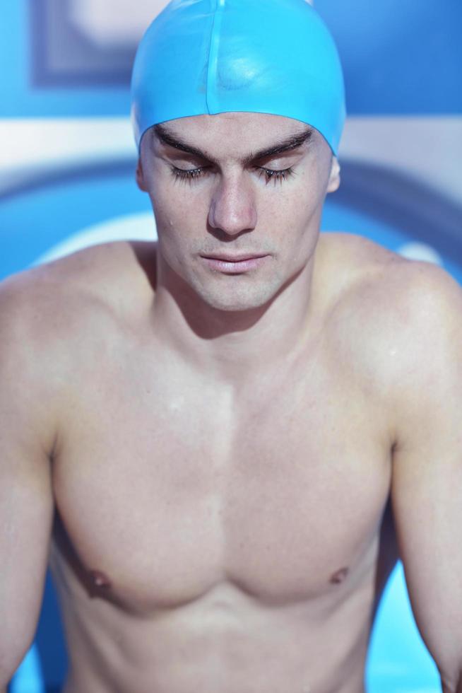 Swimmer in pool photo