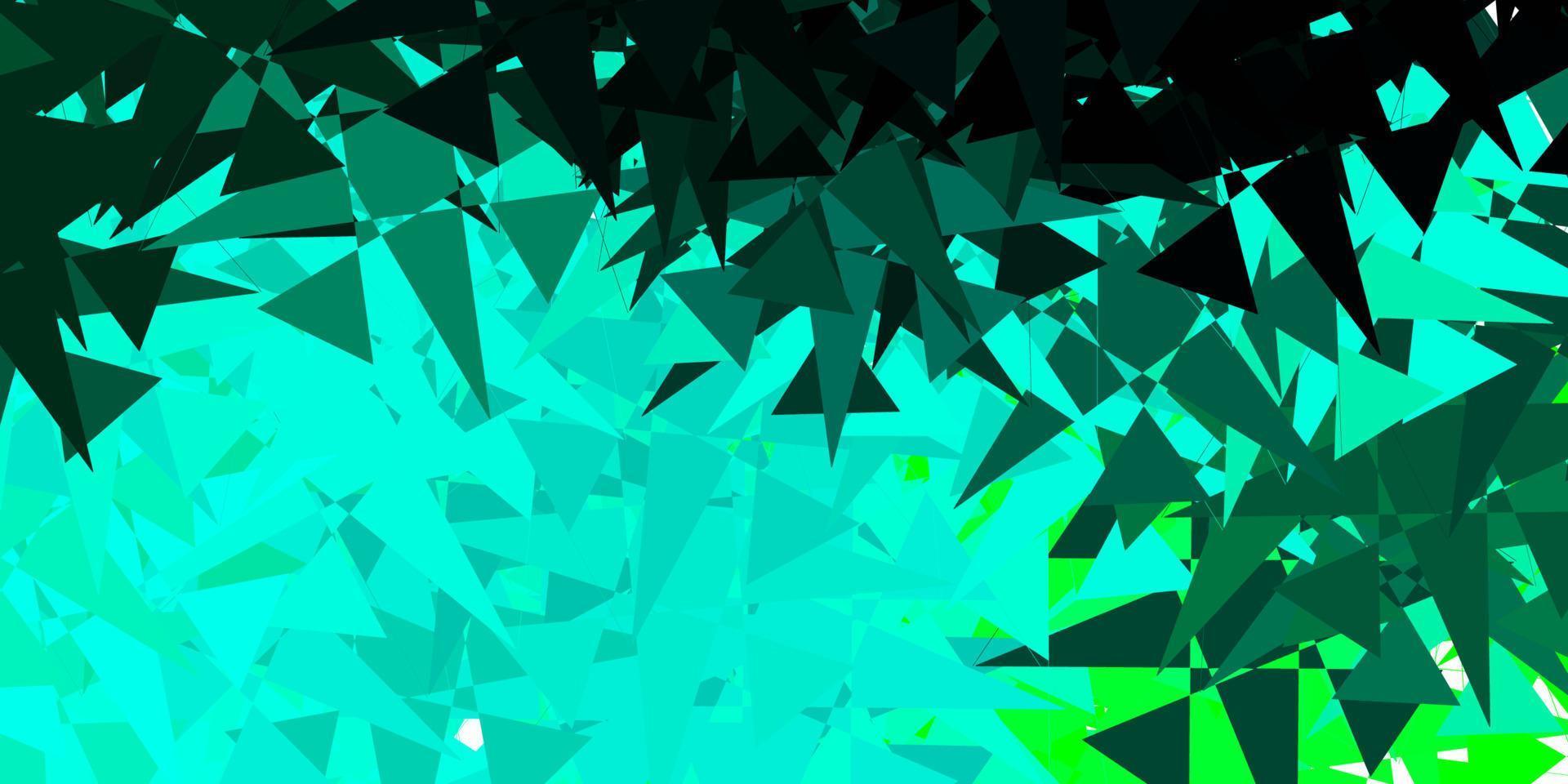 Light Green vector texture with memphis shapes.