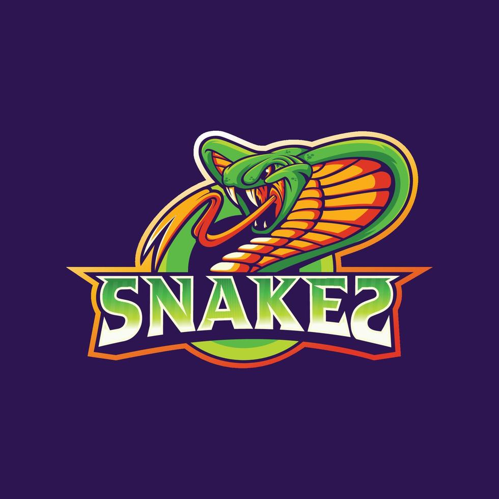 logotipo de la mascota de la serpiente buen uso para la insignia del emblema de identidad del símbolo y más vector