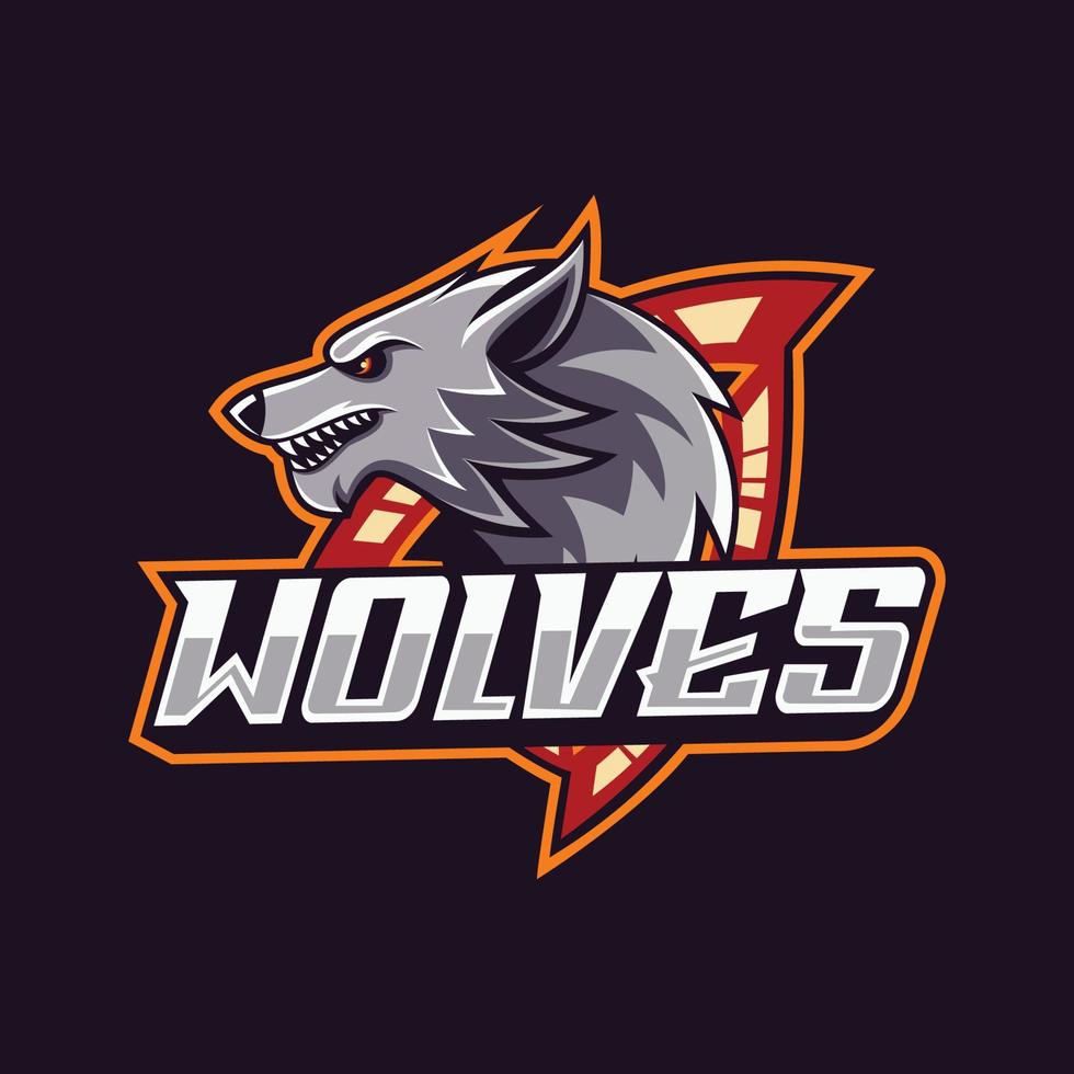 Wolves mascot logo good use for symbol identity emblem badge and more vector