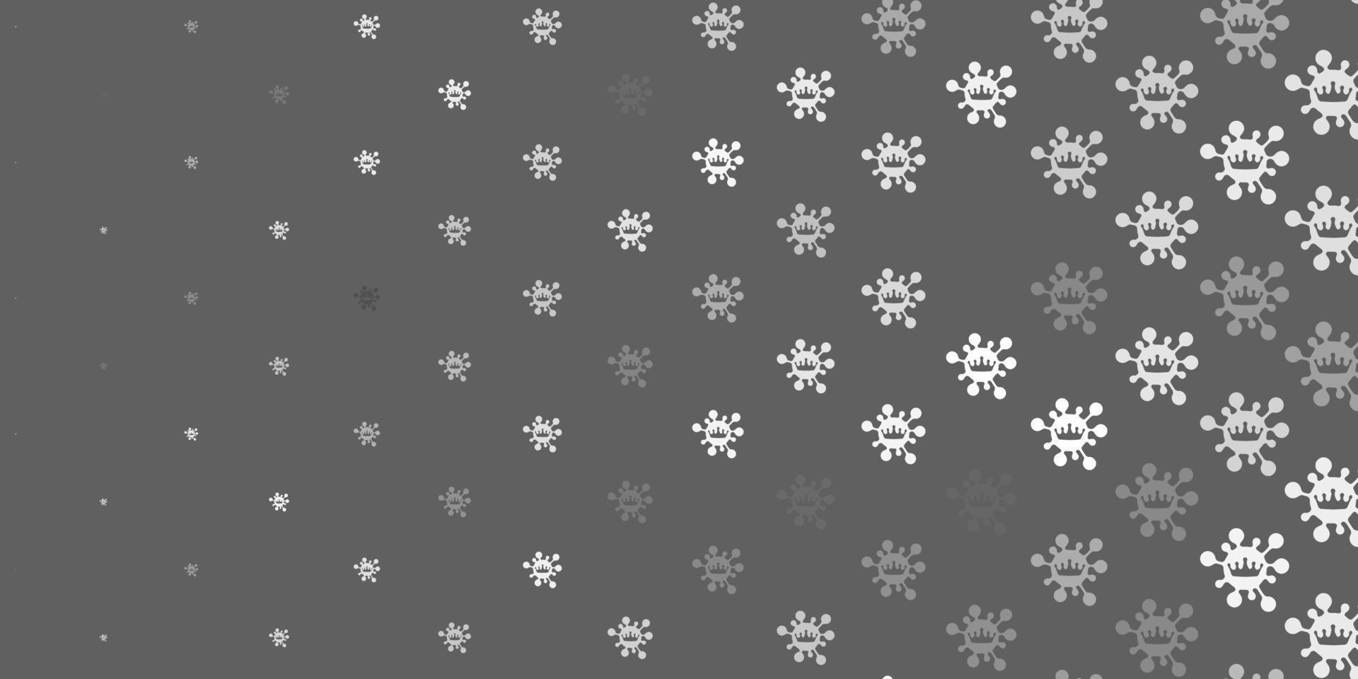 Light gray vector background with covid-19 symbols.