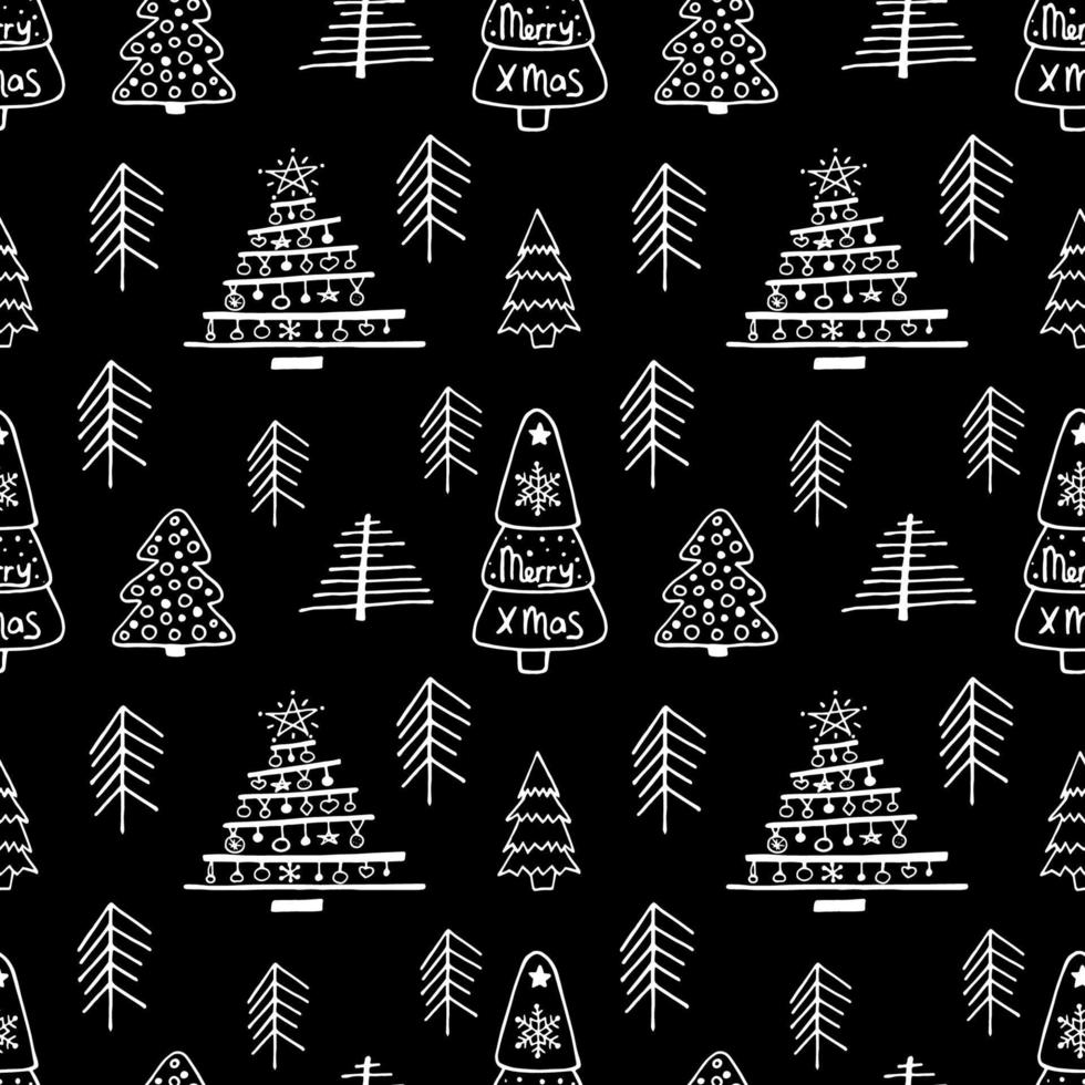 Doodle christmas vector pattern