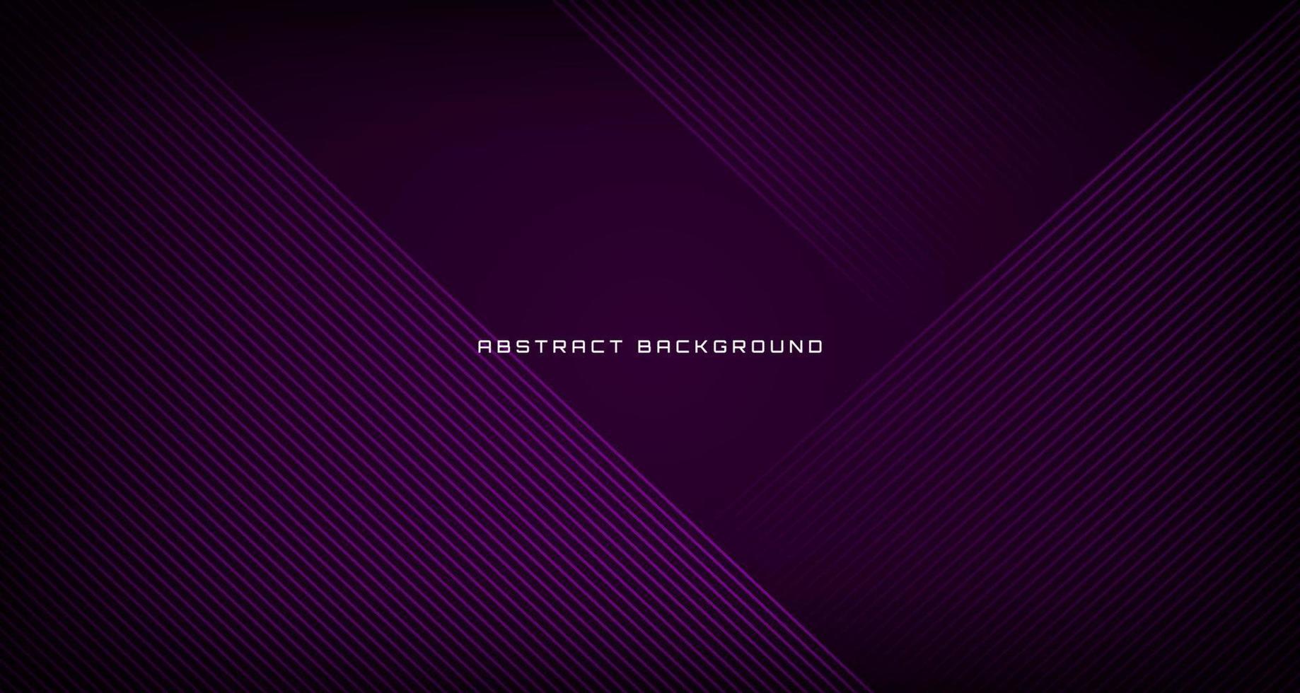 Purple lines abstract background on dark space with straight stripes effect decoration. Minimalist graphic design element future techno style for banner, flyer, brochure cover, card, or landing page vector