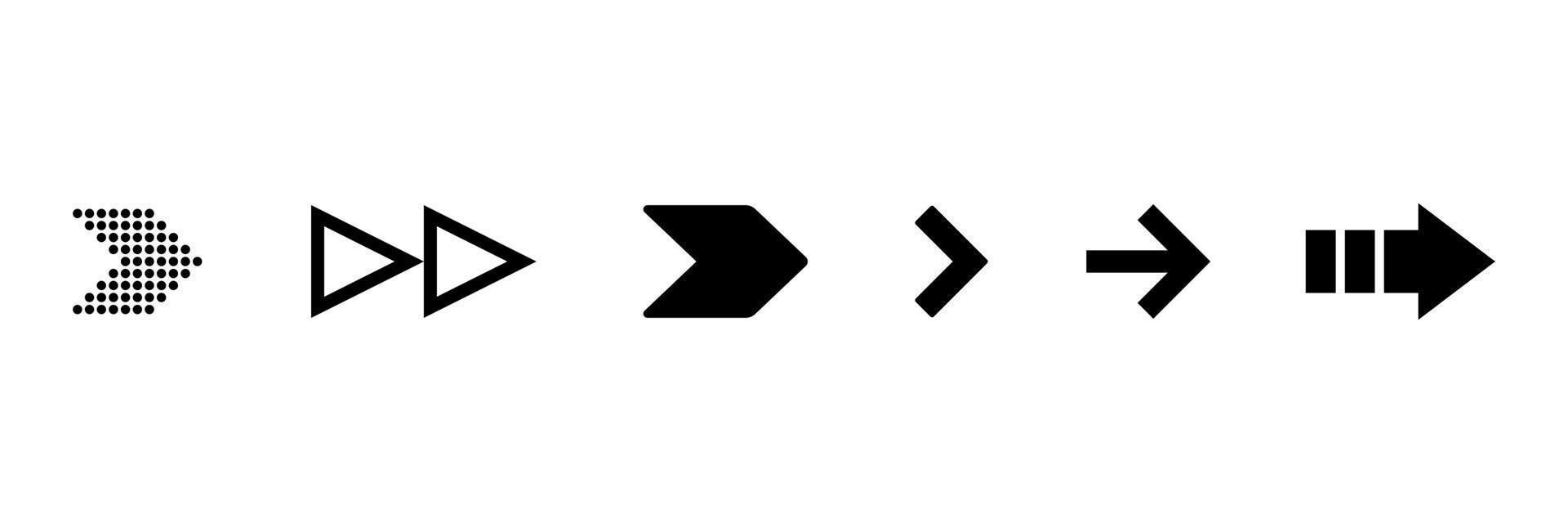 collection of arrow directions with various shapes vector