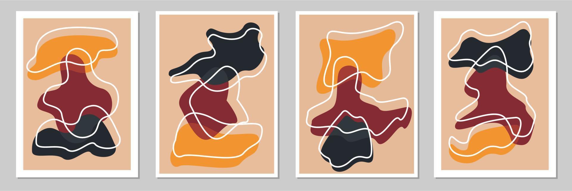 colección de carteles coloridos de fondo abstracto vector