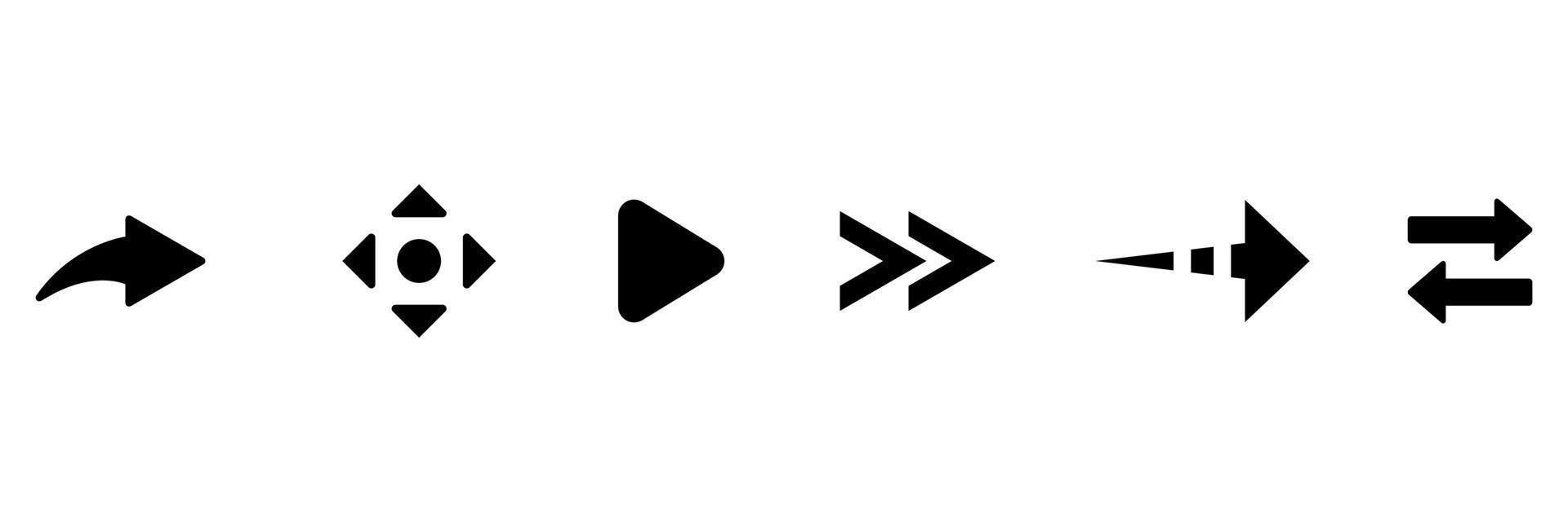 collection of arrow directions with various shapes vector