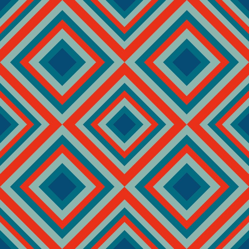 Vintage aestethic pattern with triangles in the style of the 70s and 60 vector