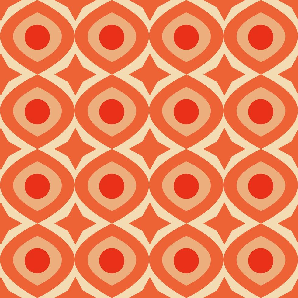 Vintage retro geometric pattern in the style of the 70s and 60s. vector