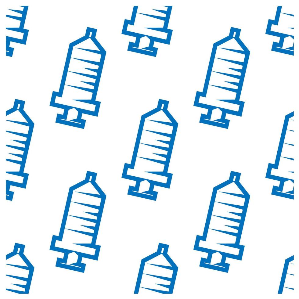 Seamless pattern of a hypodermic syringe vector