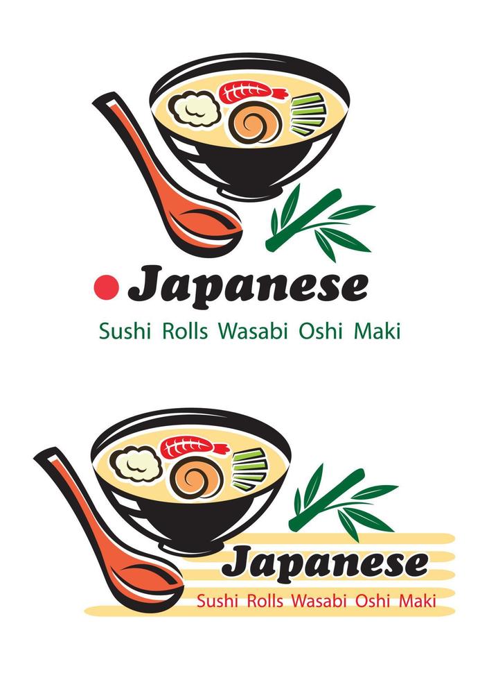 cocina japonesa para el diseño de restaurantes vector