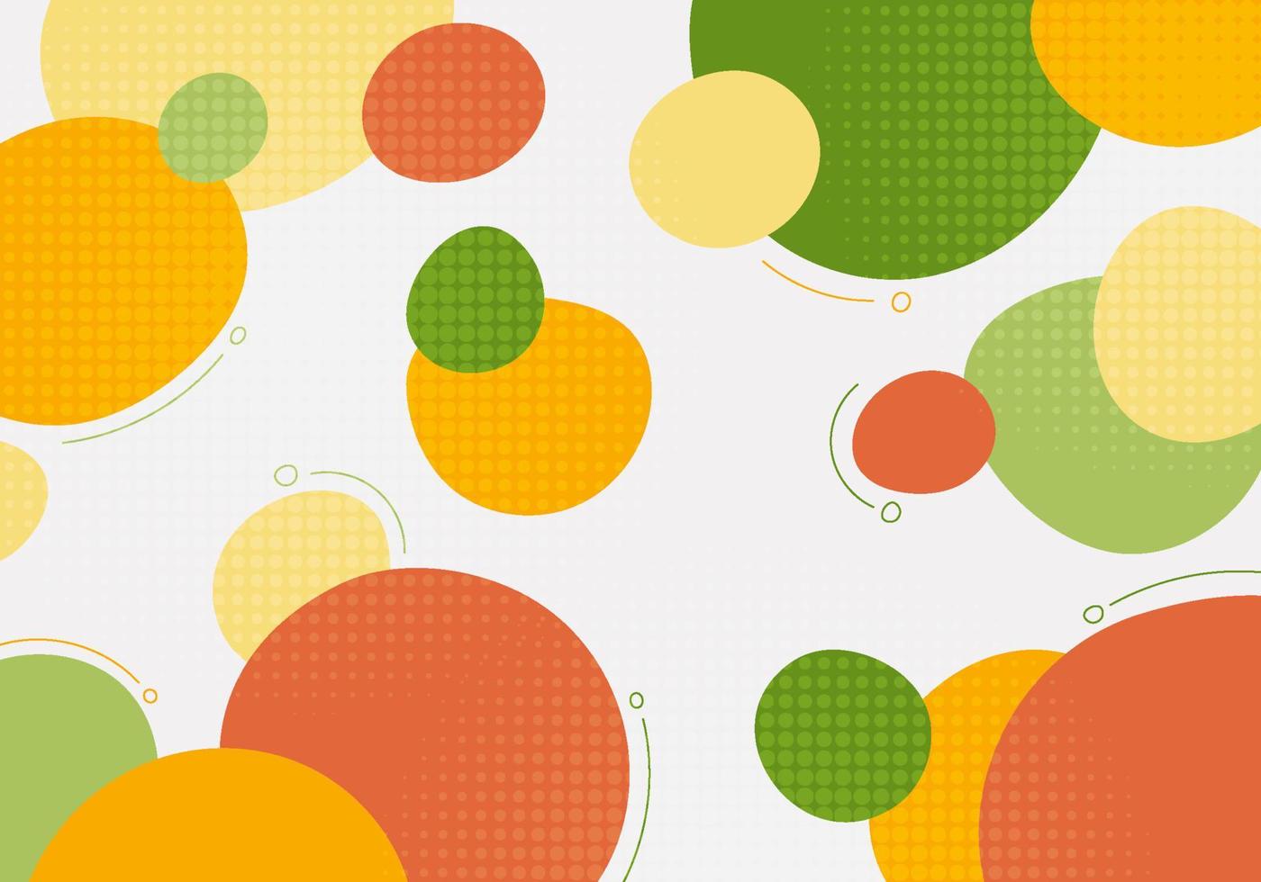 Abstract colorful doodle design decorative pattern with circle halftone. Overlapping design with dots style background. Vector