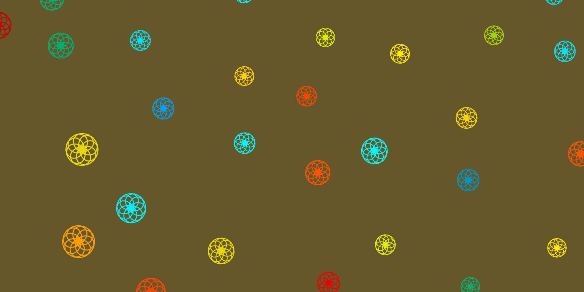 Light Blue, Yellow vector template with circles.