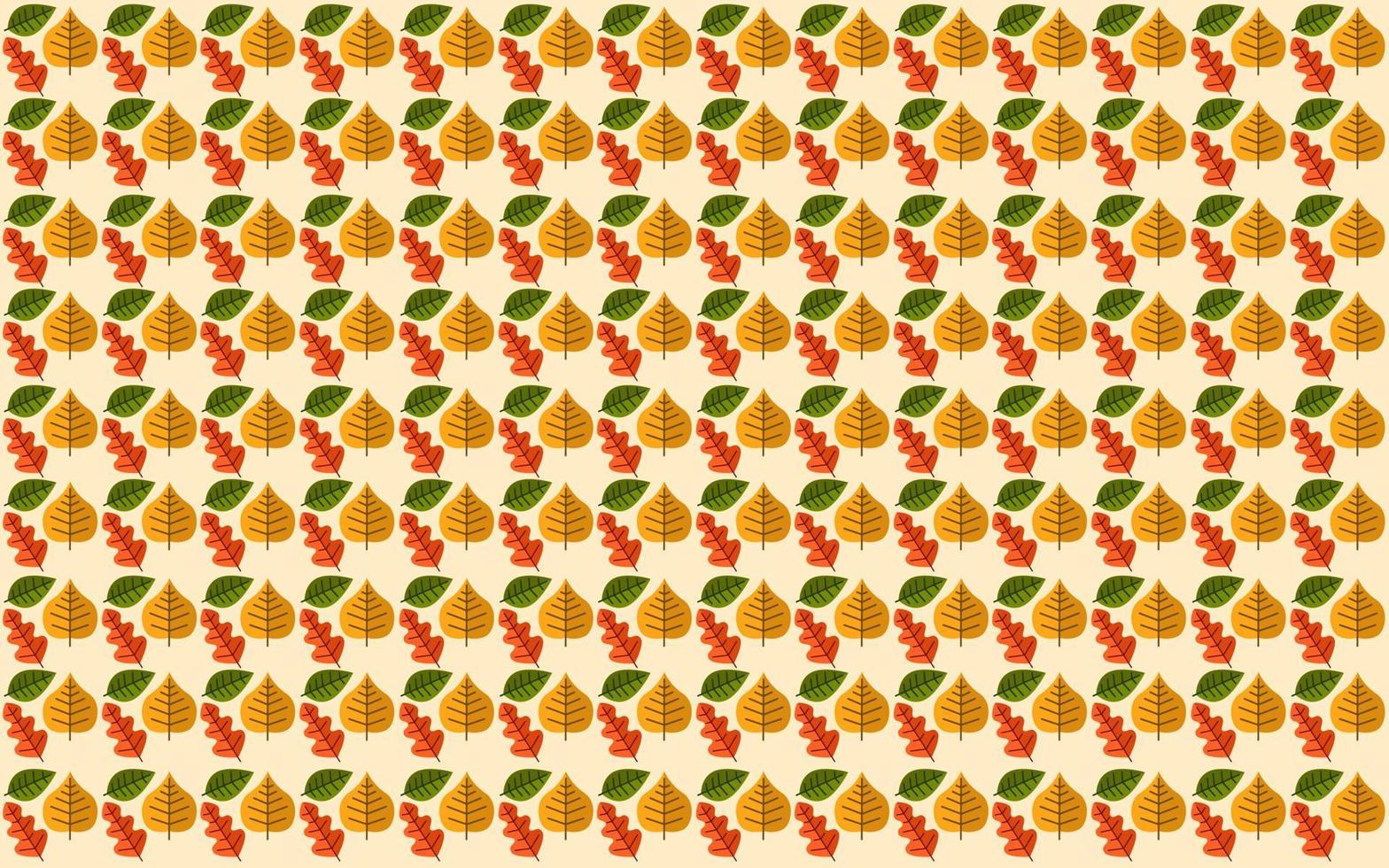 diseño de fondo con patrón de hojas. diseño de fondo de patrón de otoño. vector