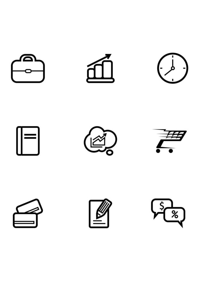 Set of business and shopping icons vector