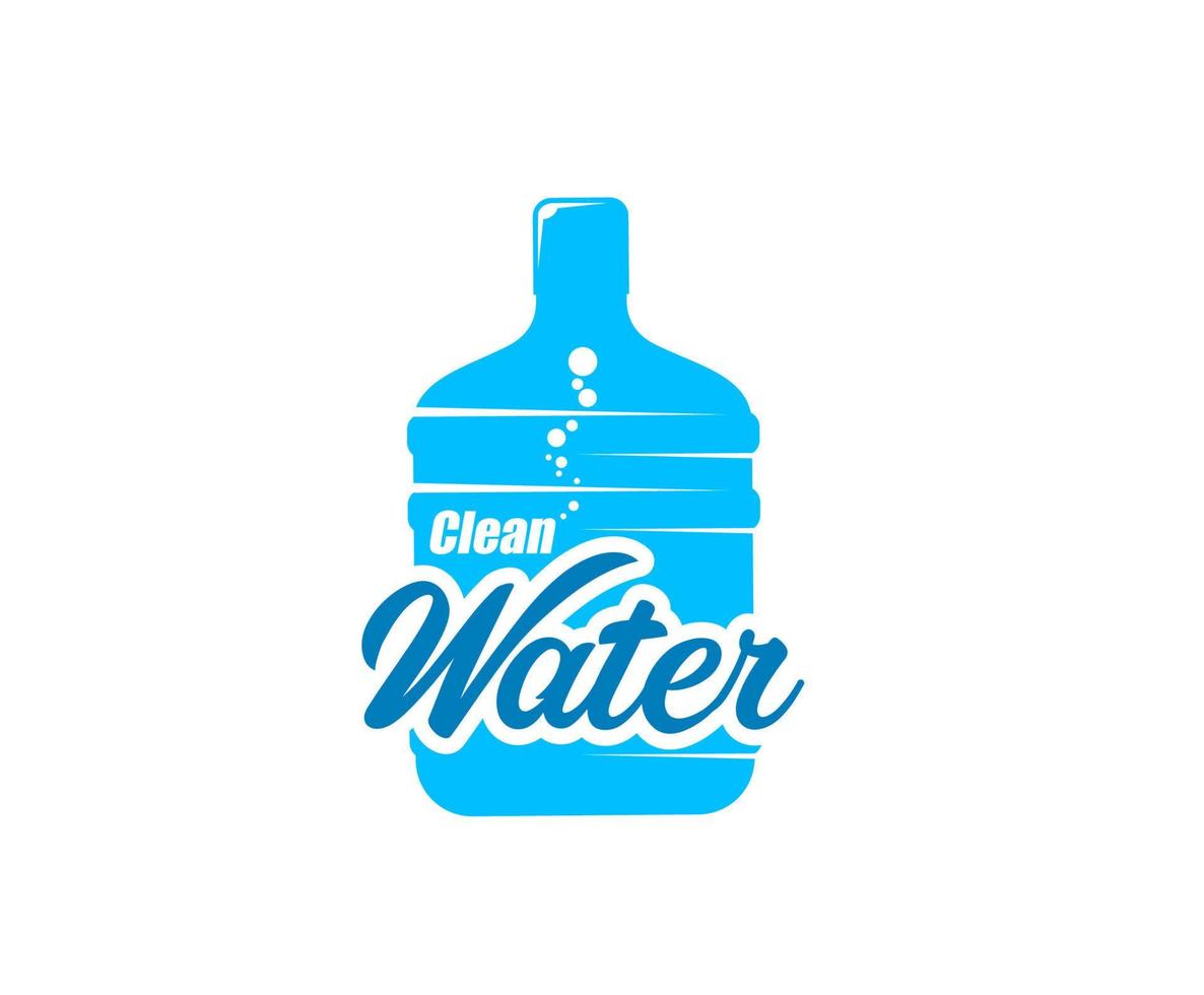 Clean bottled water for coolers delivery icon vector