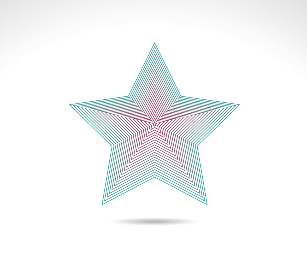 Star logo. Star line icon vector
