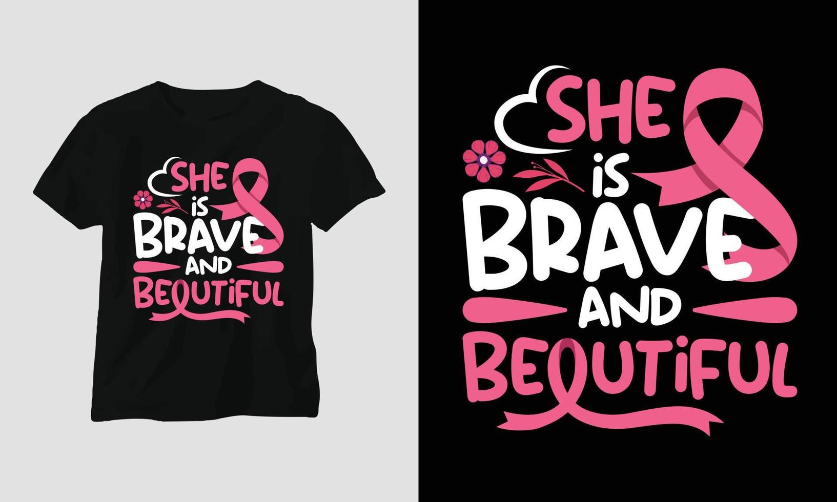 - Breast Cancer Awareness Month T-shirt vector