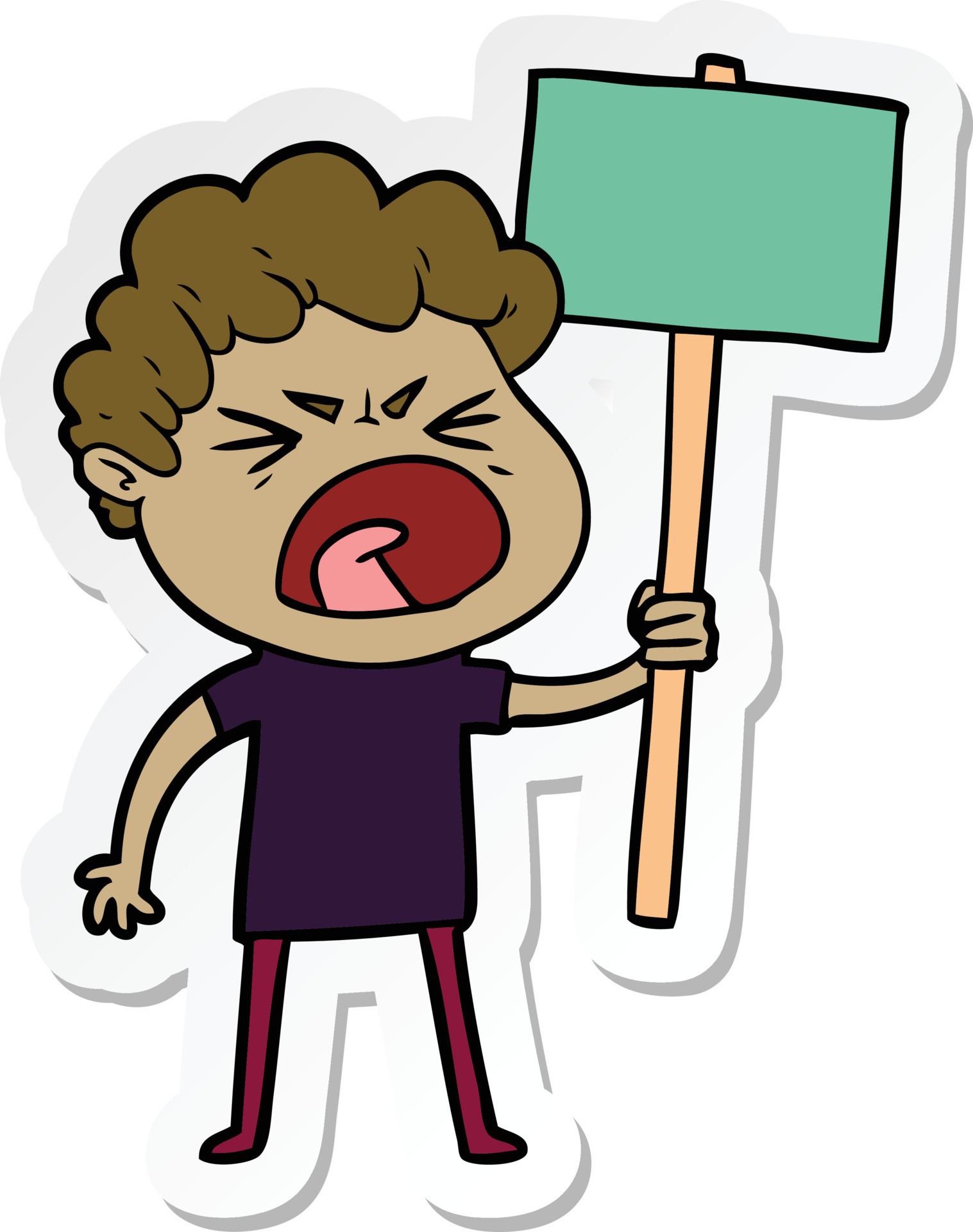 sticker of a cartoon furious man 11592876 Vector Art at Vecteezy sticker of a cartoon furious man 11592876 Vector Art at Vecteezy