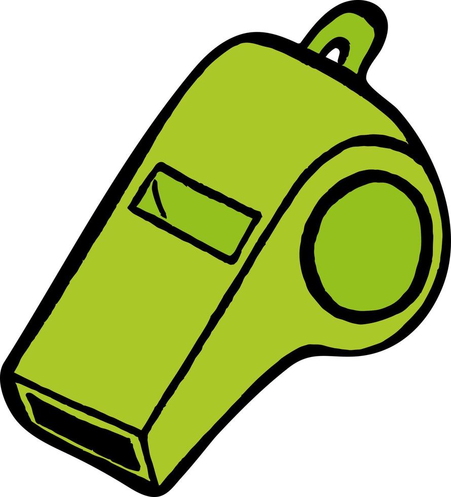 Whistle. Doodle style. Vector image.