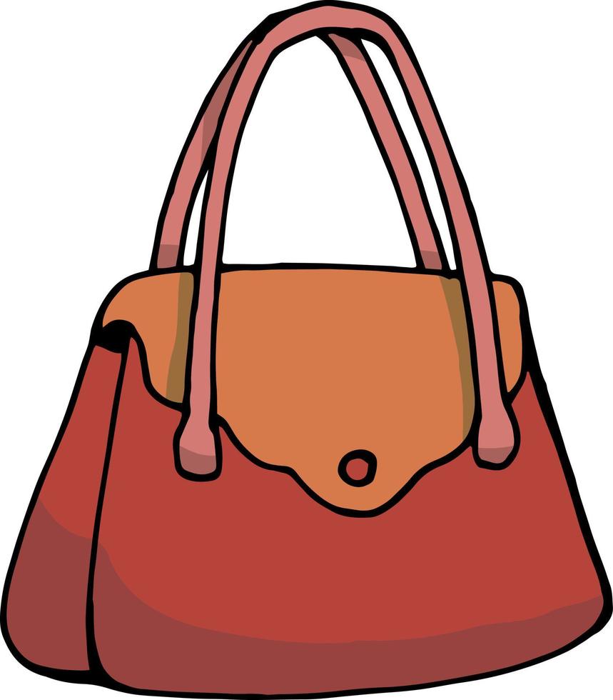 Red bag on white background. Vector image.