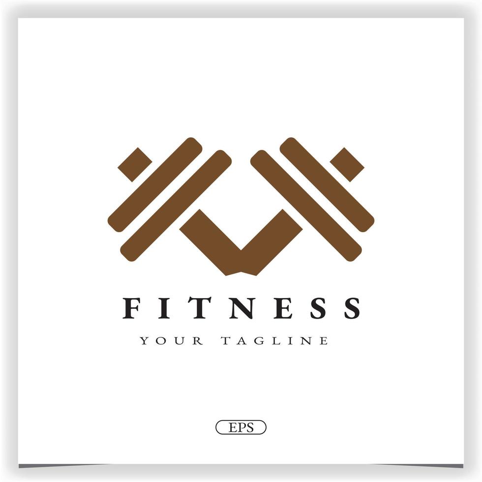 gimnasio fitness moderno logo premium elegante plantilla vector eps 10