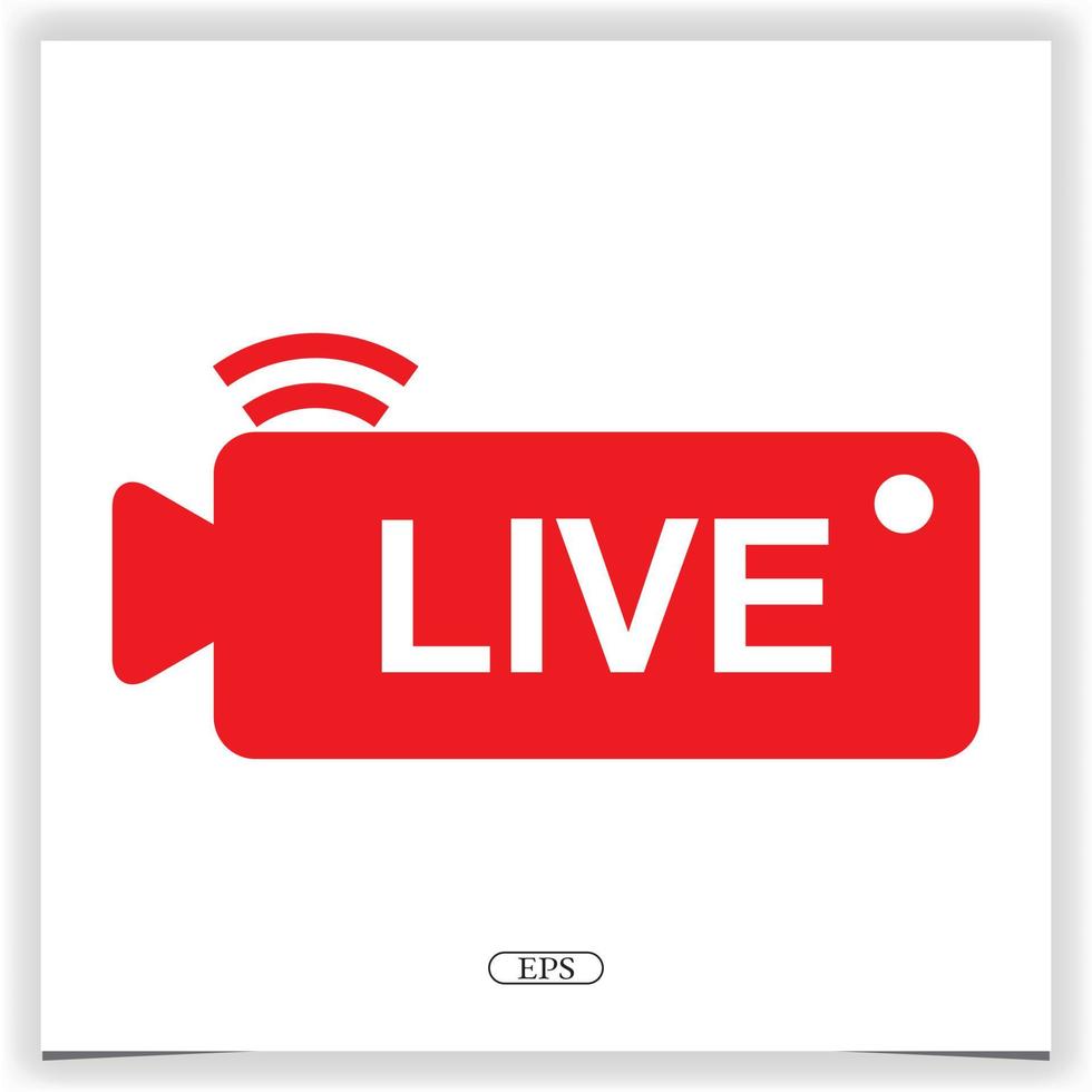 Live streaming icons and video broadcast logo premium elegant template vector eps 10