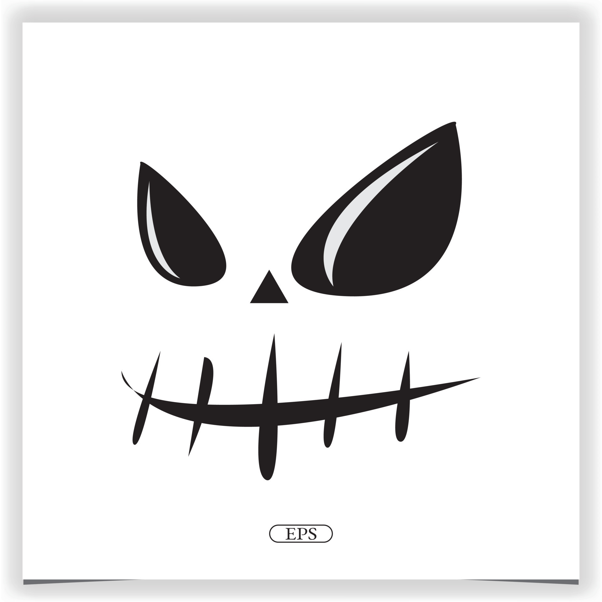 Premium Vector  Scary pumpkin halloween face