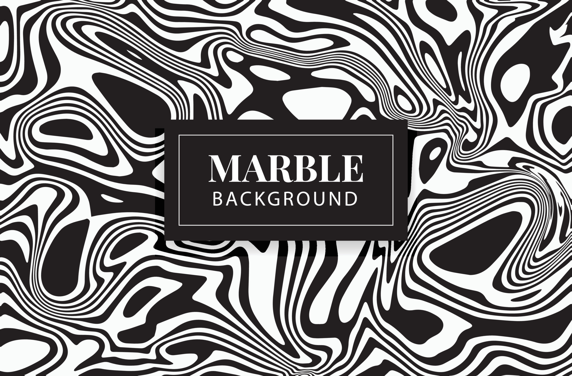 Marble Texture Background Pattern with Black and White Wave Shape
