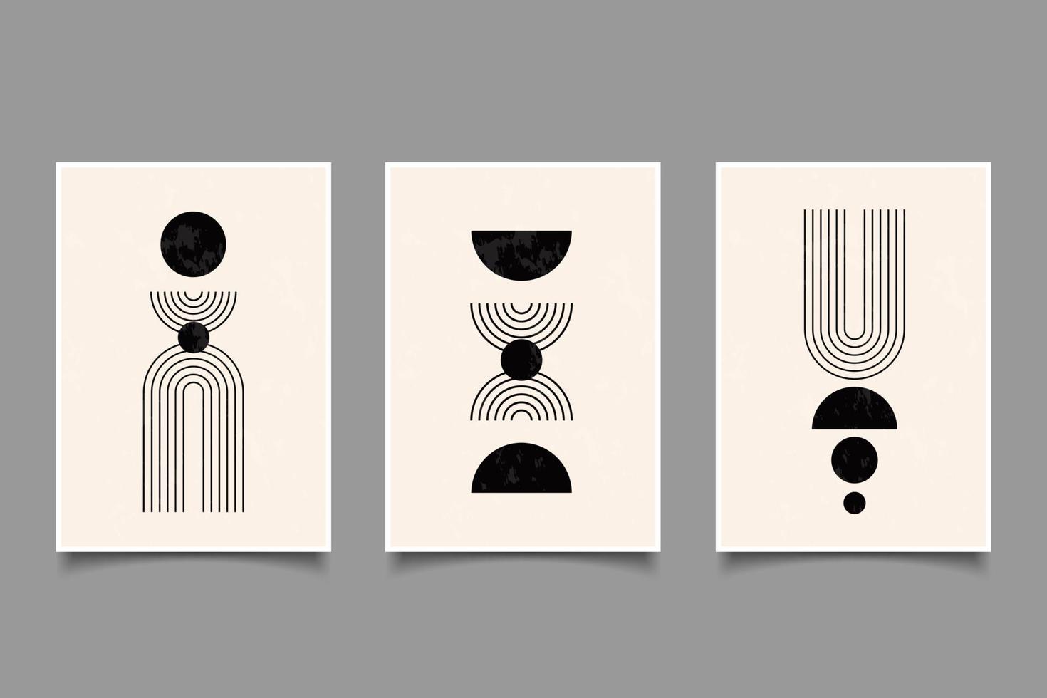 diseño minimalista estético moderno de mediados de siglo vector