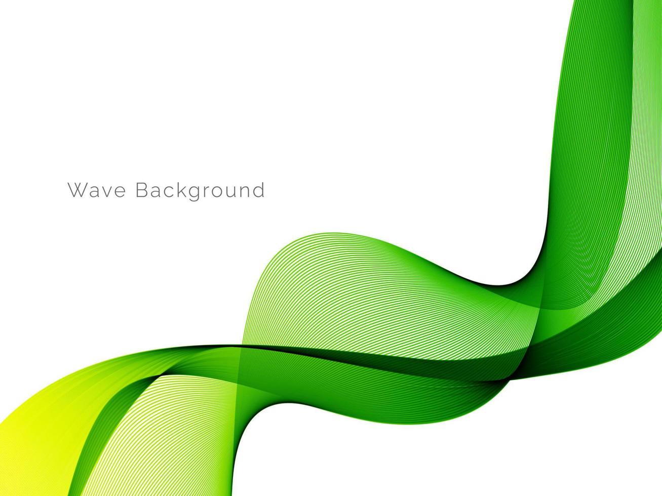 Abstract green decorative stylish  modern wave design banner background vector
