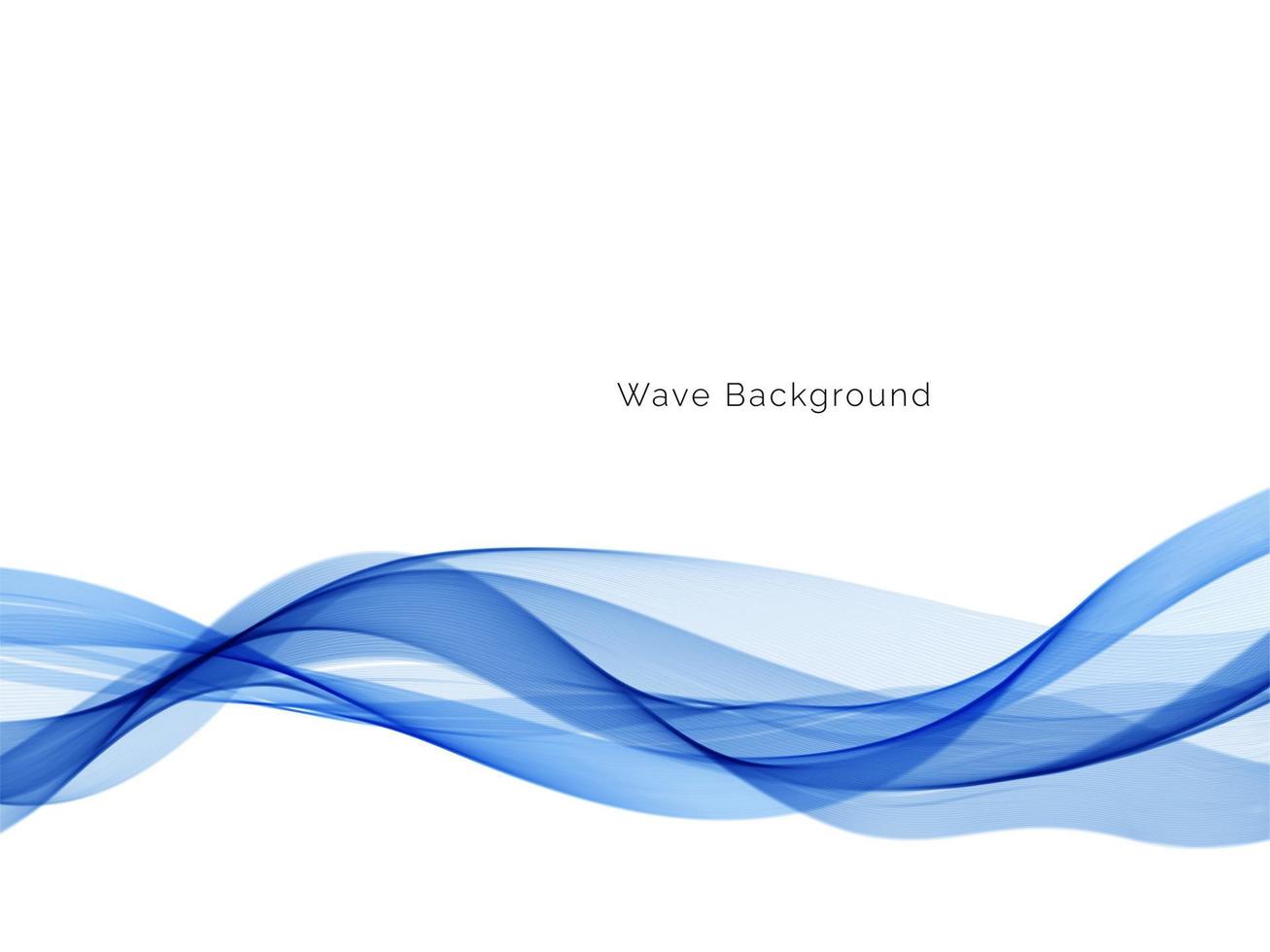 Blue wave design flowing stylish background vector