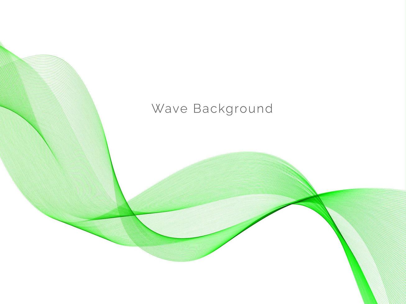 Fondo de banner de diseño de onda moderno elegante decorativo verde abstracto vector