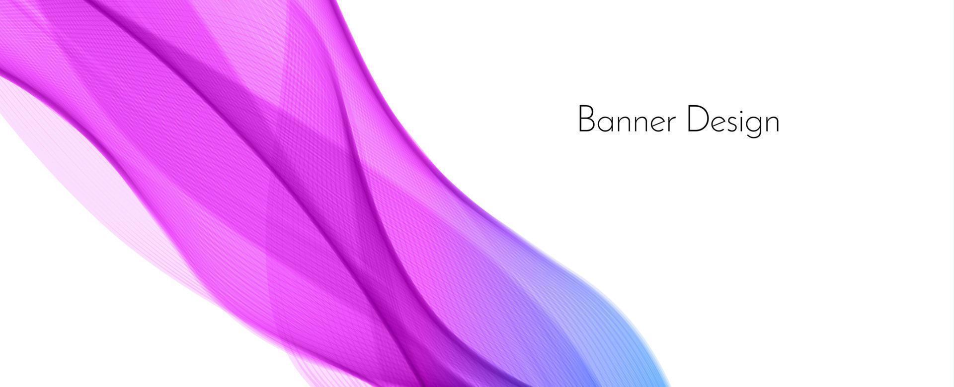 Abstract colorful decorative stylish modern wave design banner background vector