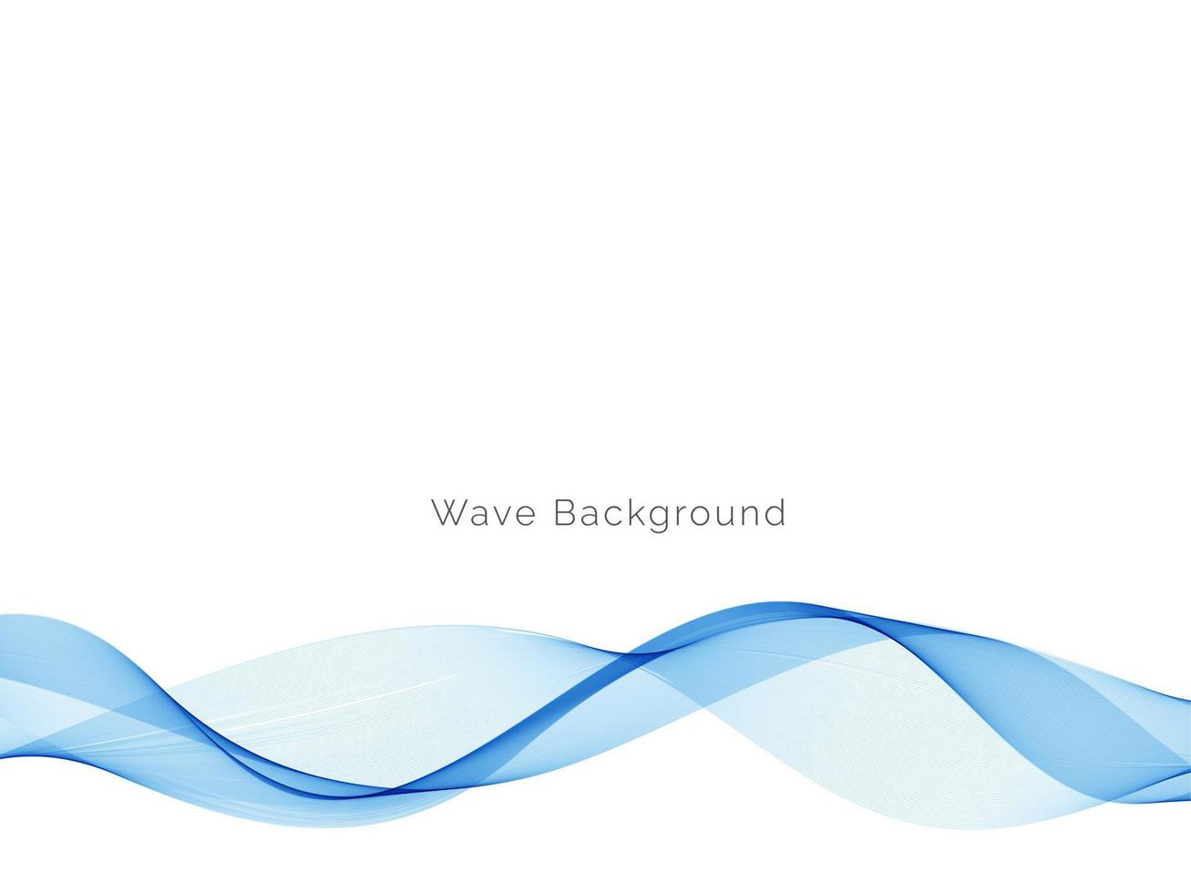 Abstract blue wave design decorative background vector