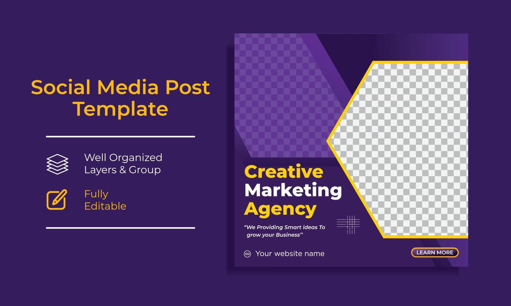 Corporate Digital Marketing Training Course Social Media post template vector premium