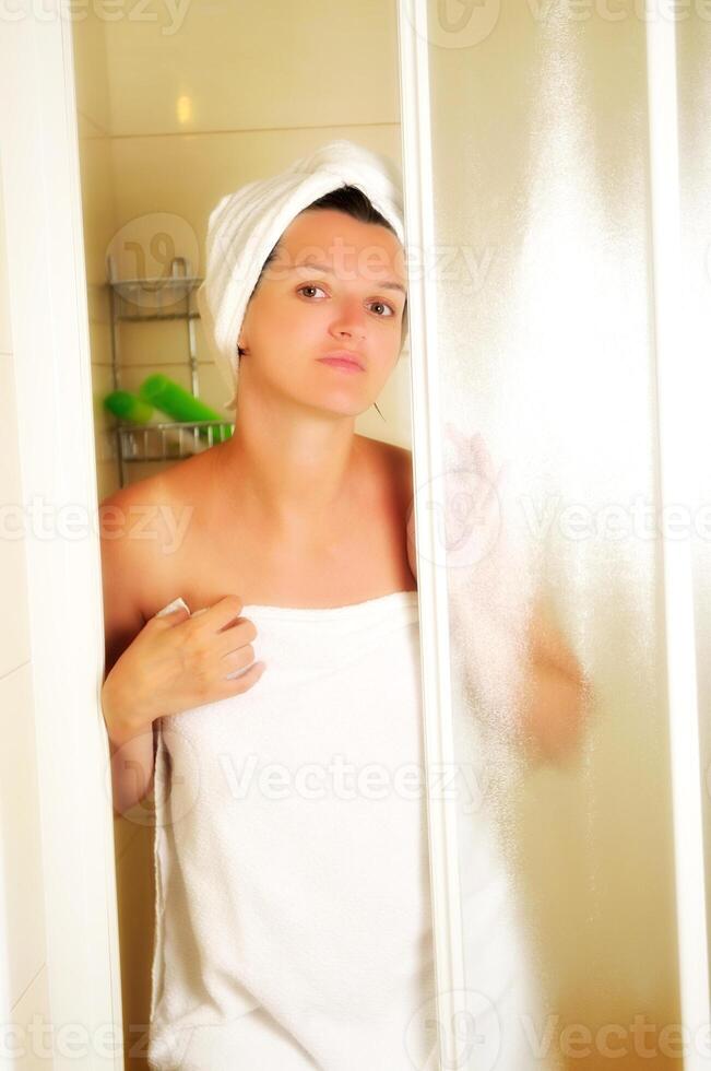 Woman in shower 11593857 Stock Photo at Vecteezy